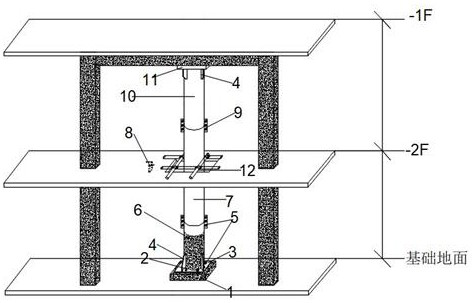 Concrete-filled steel tube optimized structure adopted in vertical structure and steel tube support mounting method