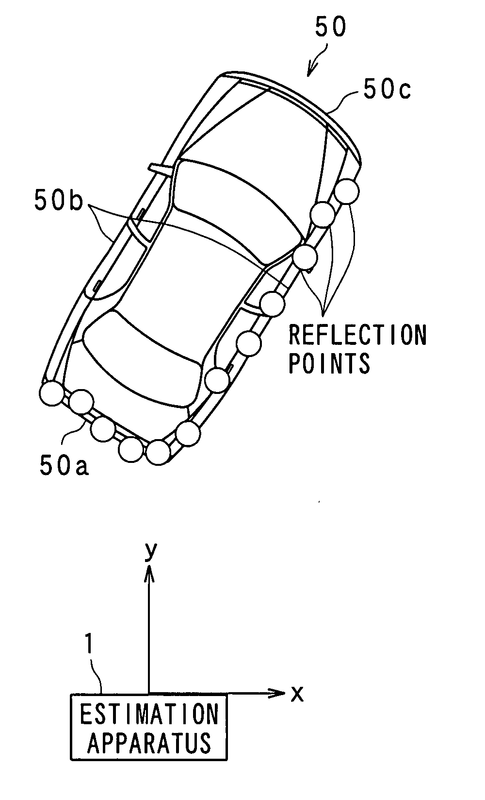 Apparatus for estimating state of vehicle located in frontward field