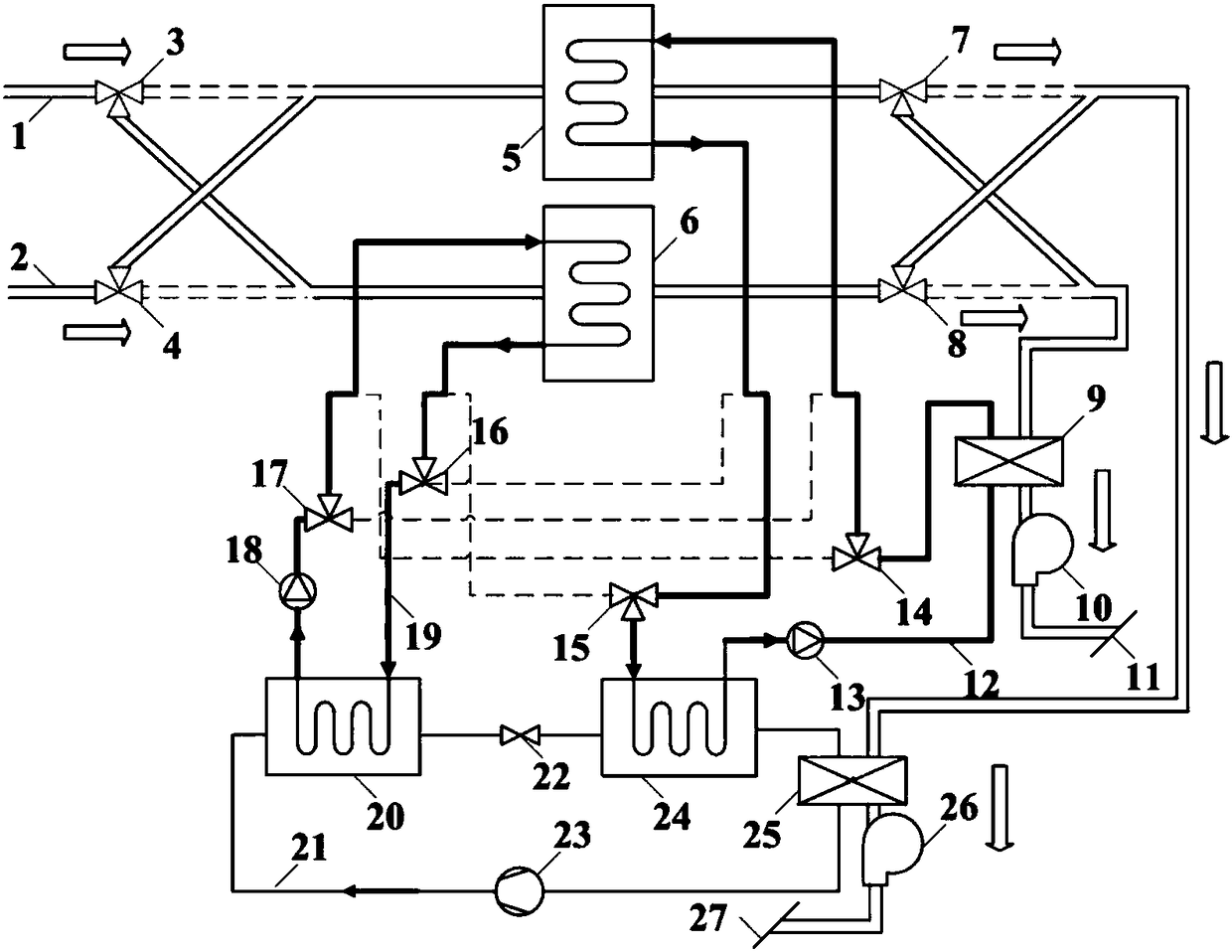 Regenerative heat recovery dehumidification heat pump system and its operation method