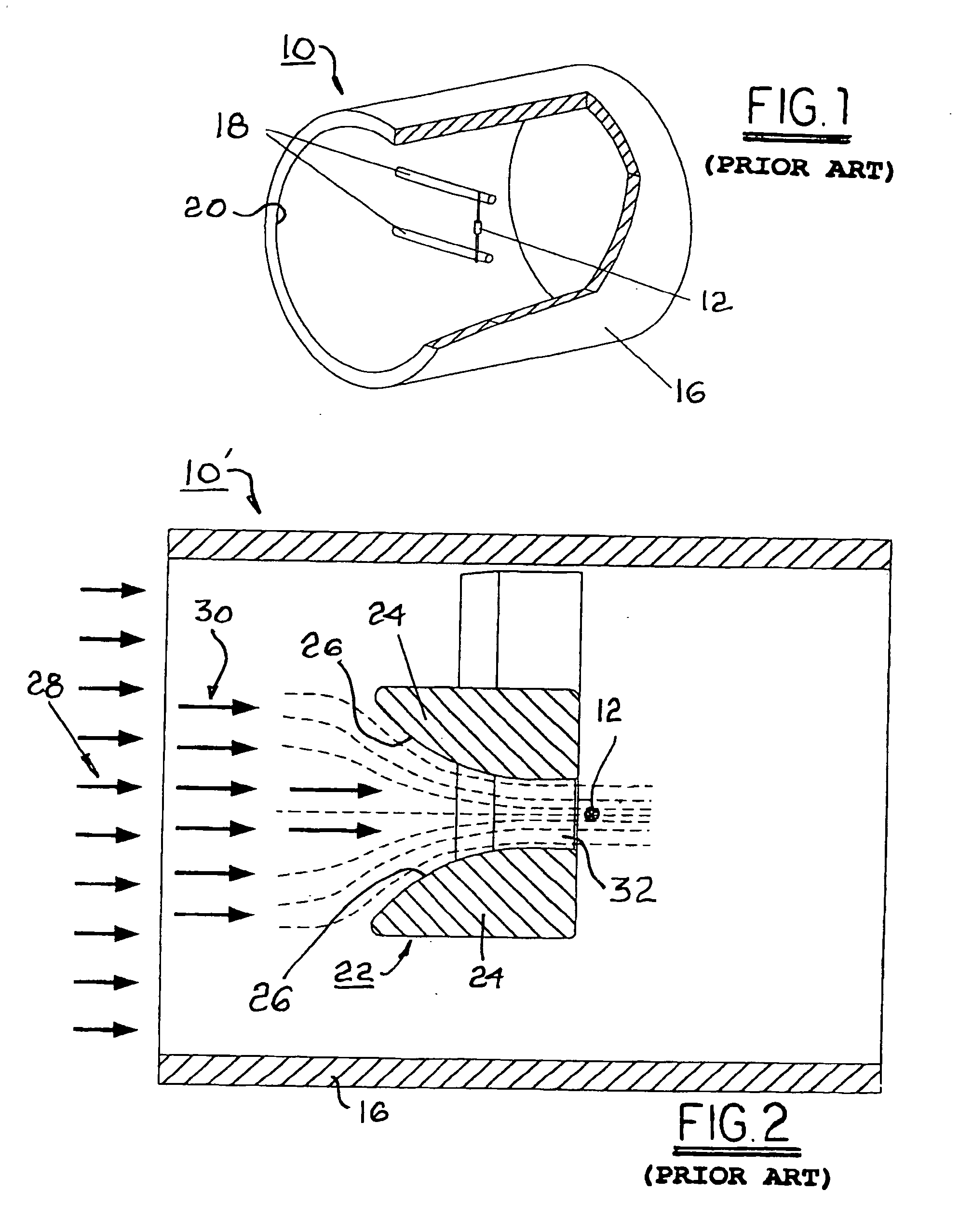 Air flow measurement system having reduced sensitivity to flow field changes