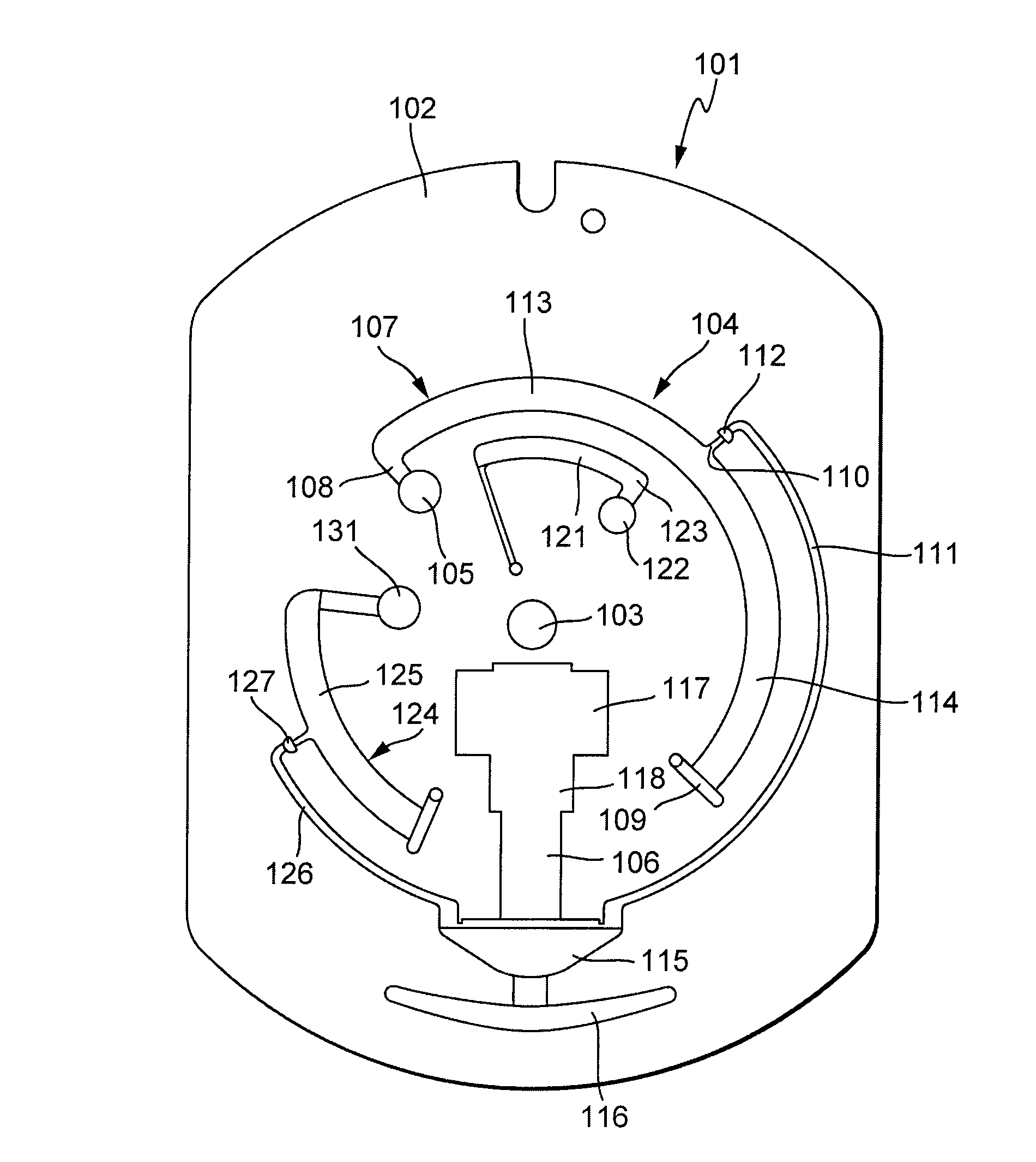 Microfluidic element for thoroughly mixing a liquid with a reagent