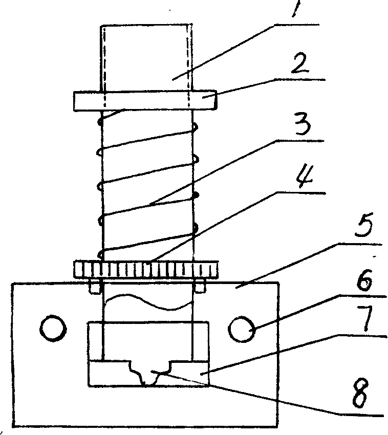 Piercing mandrel of automatic dotter and automatically dotting method