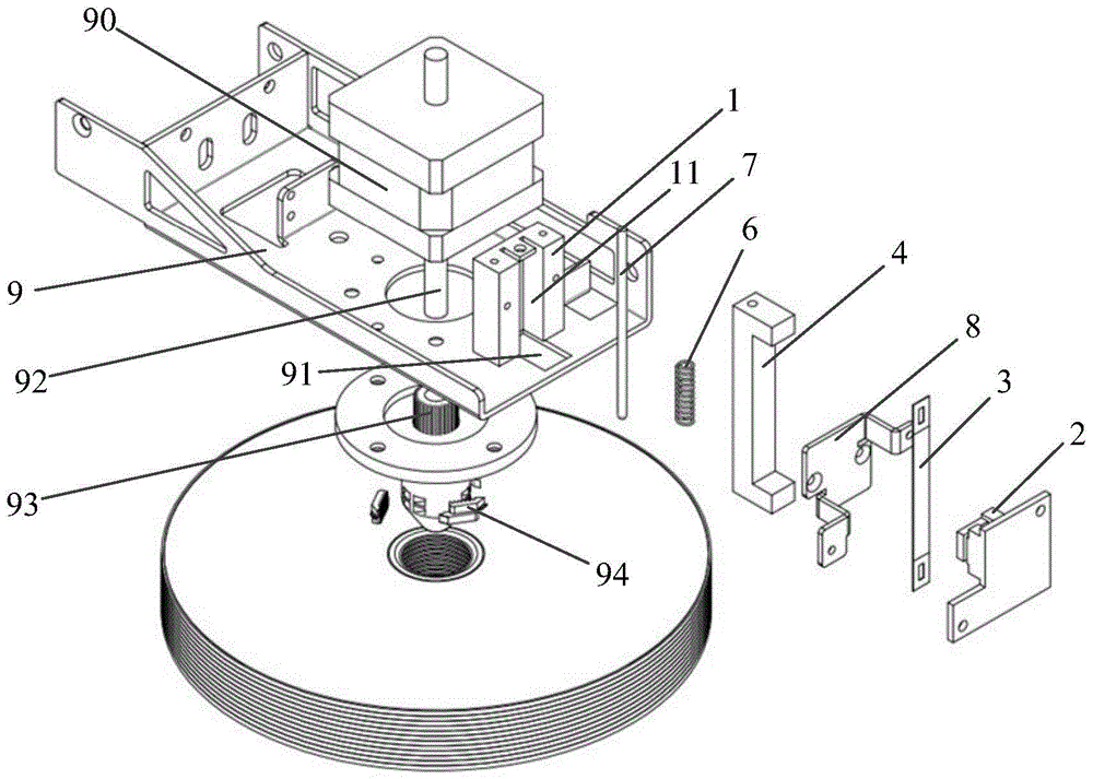 Disk counting device, disk counting method and disk catcher for disk catcher