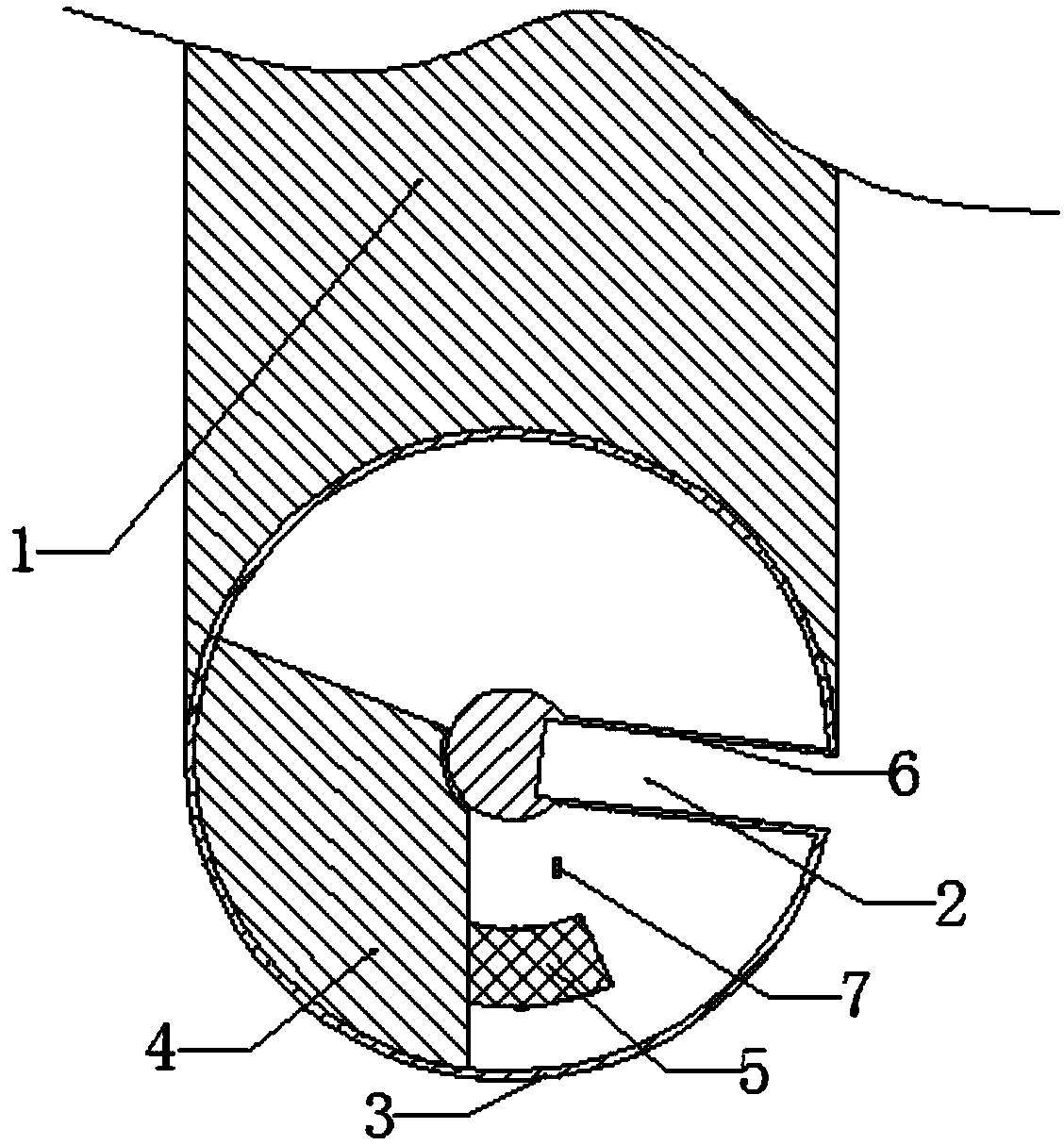 Connecting protection device for flexible graphite lightning protection ground