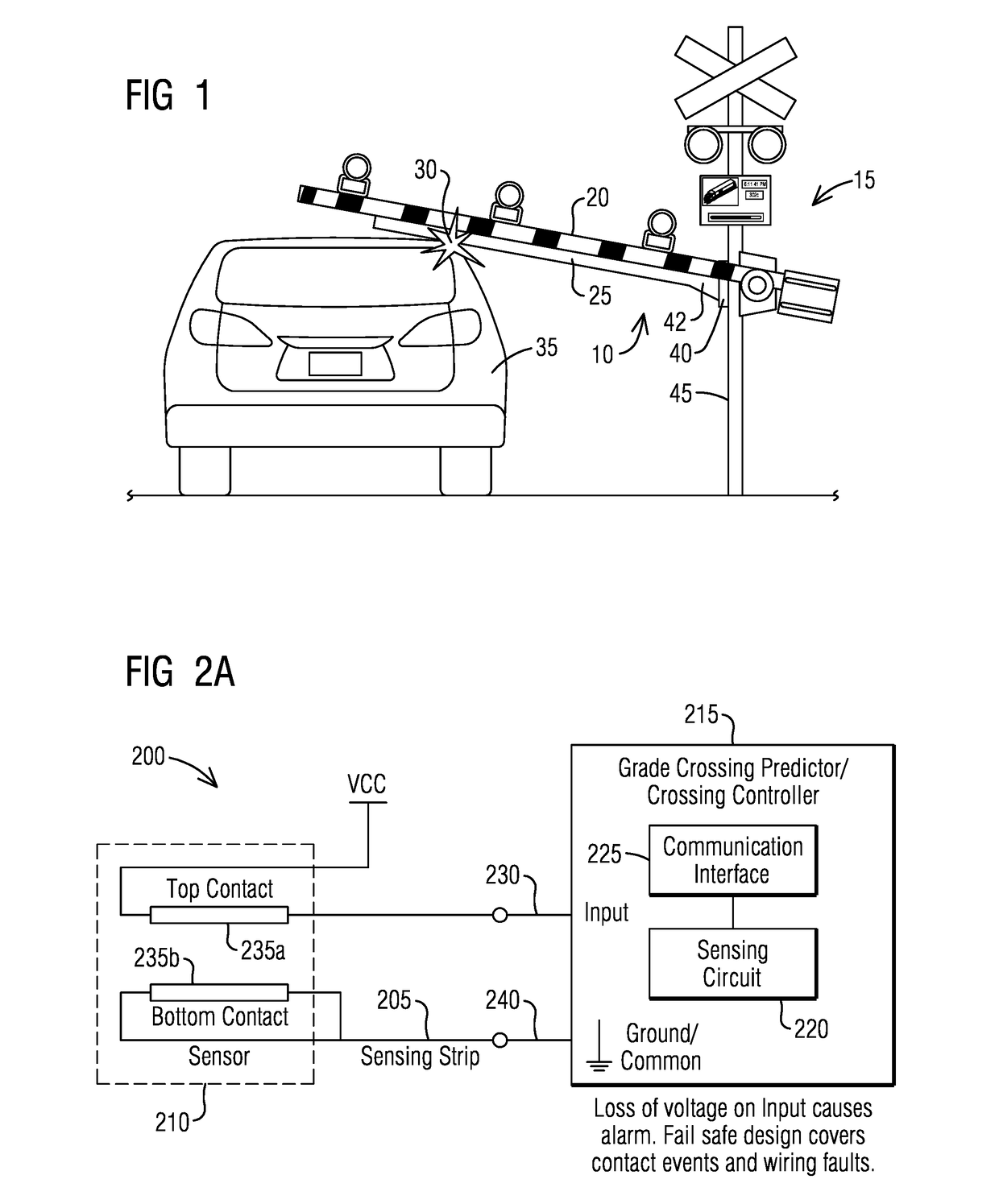 Gate crossing arm collision detection system and method