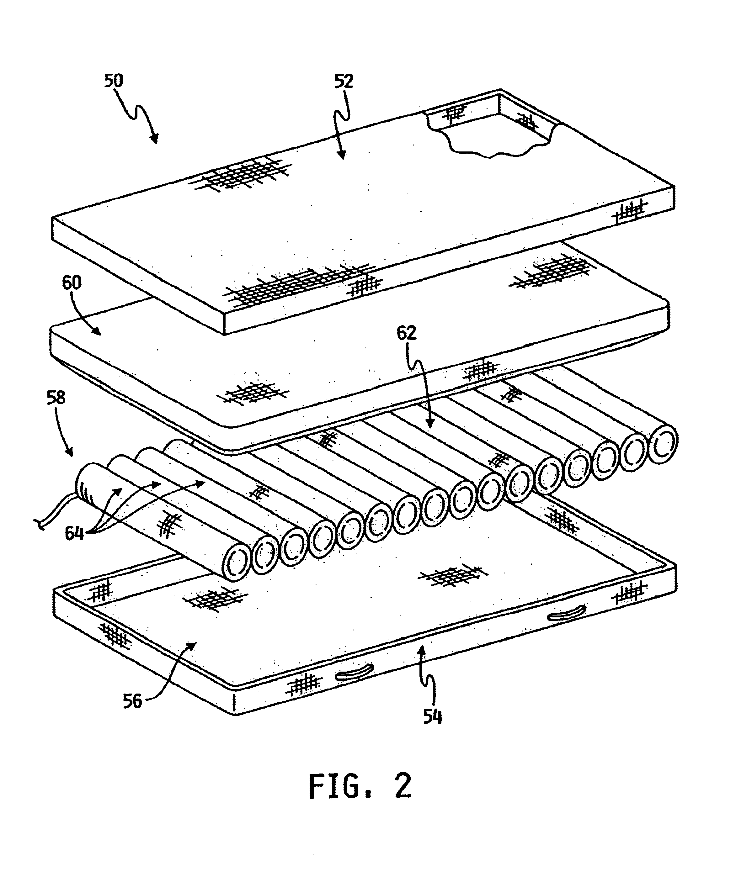 Self-sealing mattress structure