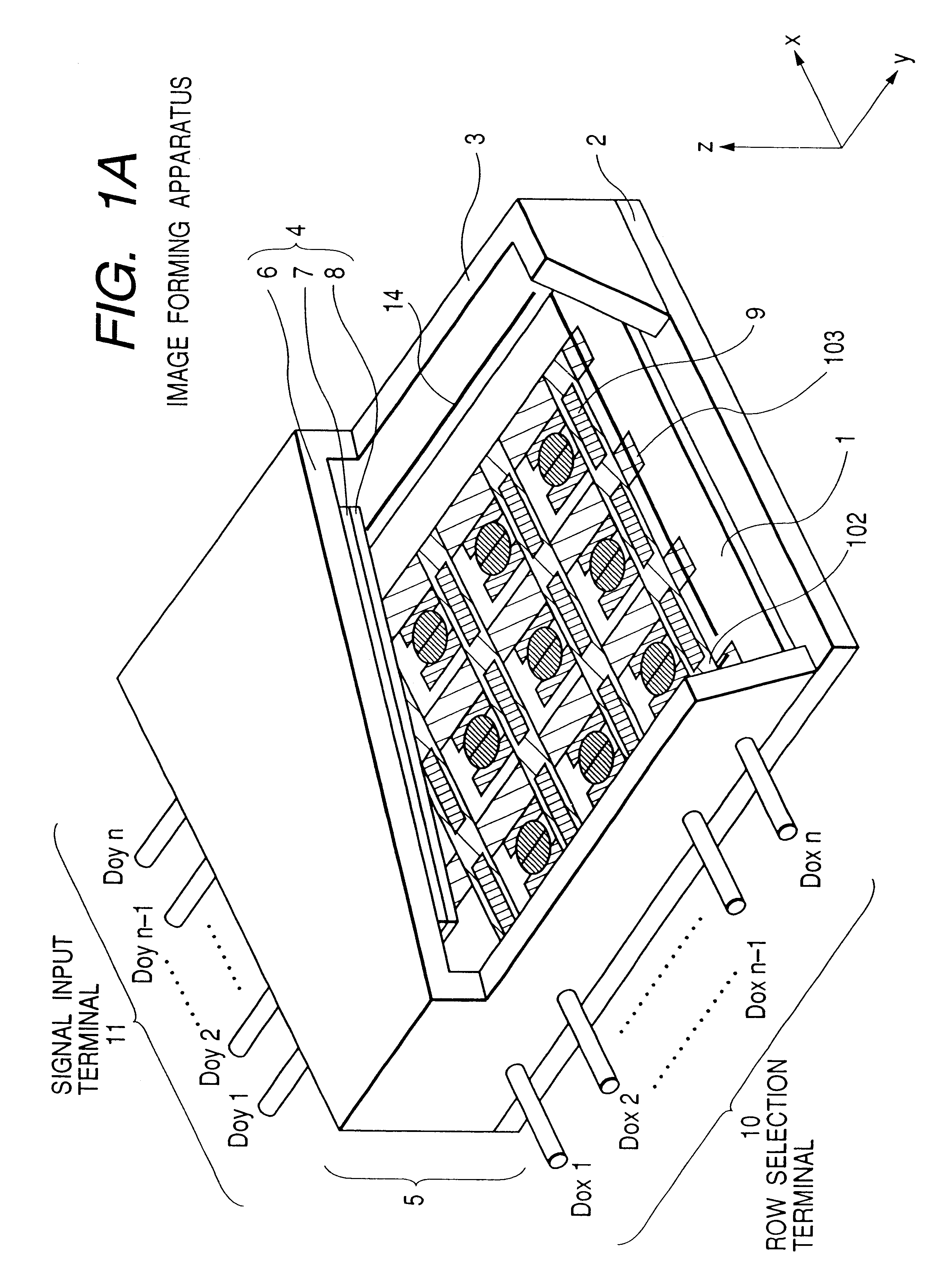 Method for gettering an image display apparatus