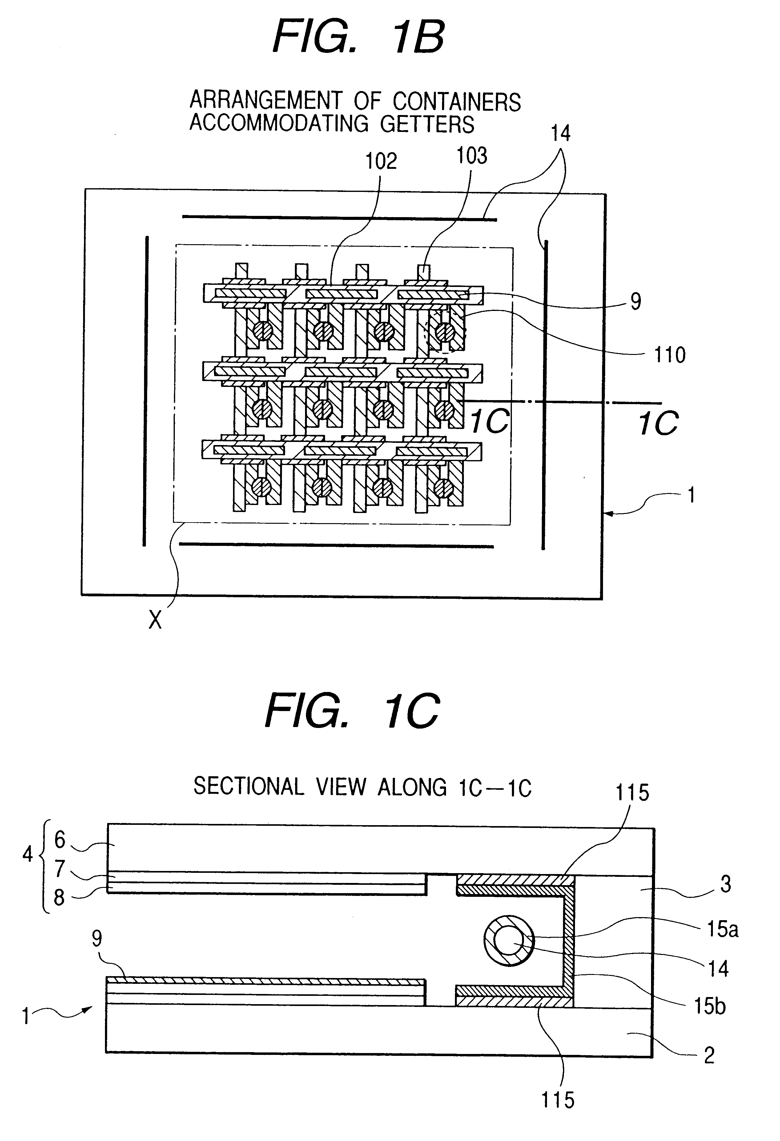 Method for gettering an image display apparatus
