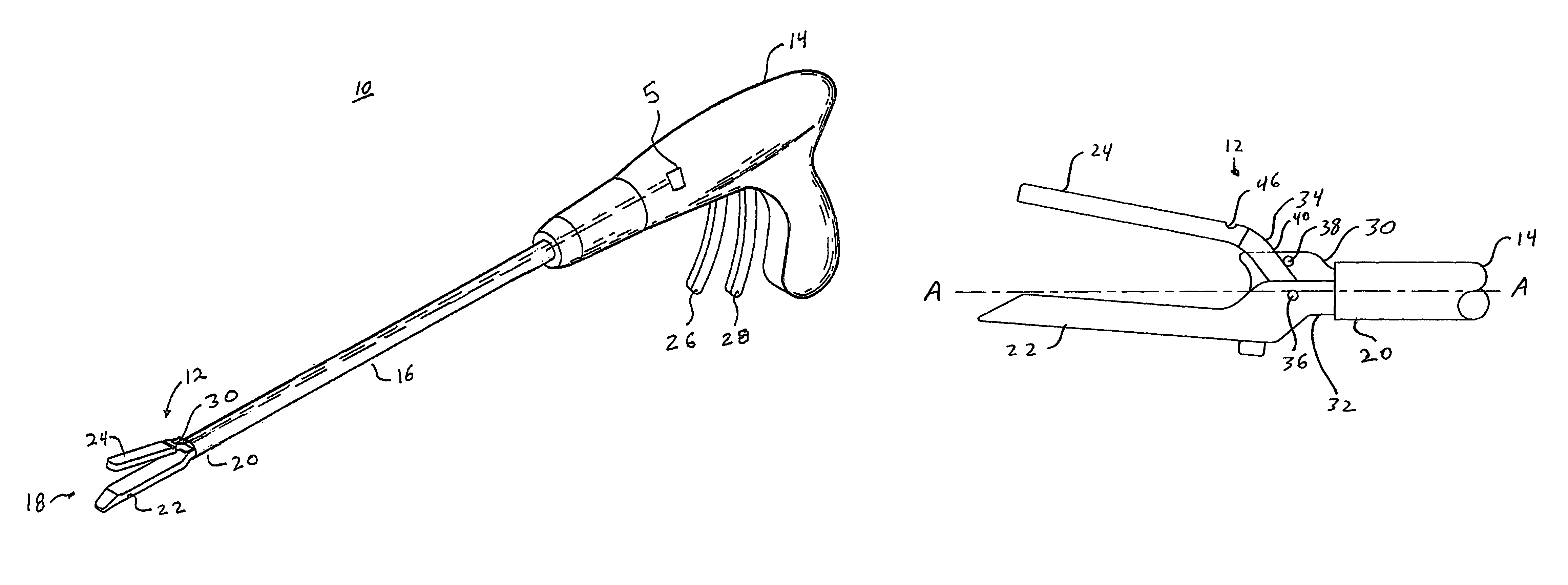 Anvil position detector for a surgical stapler