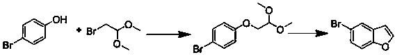 Preparation method of 5-bromobenzofuran