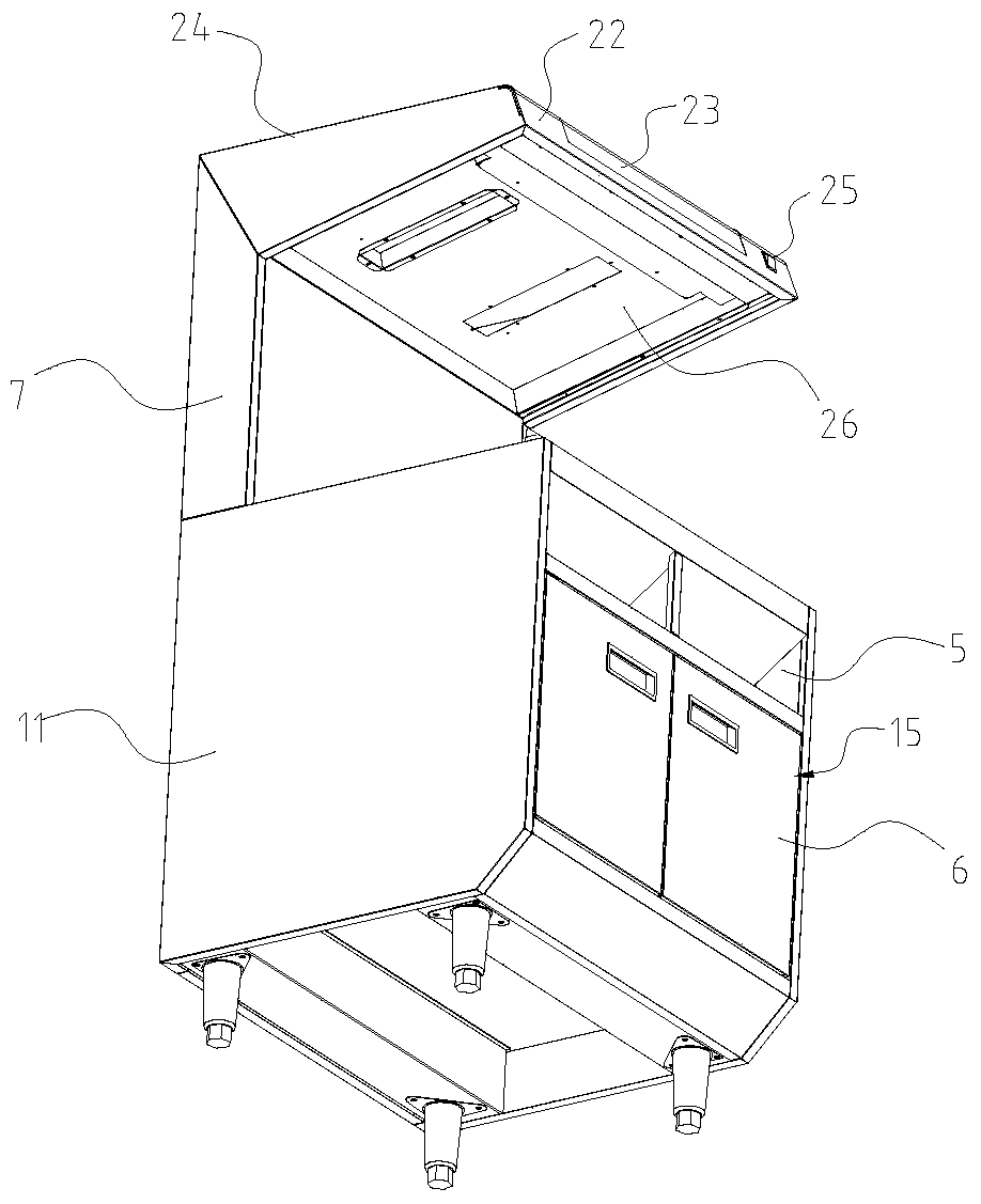 A kind of vertical French fries warming cabinet