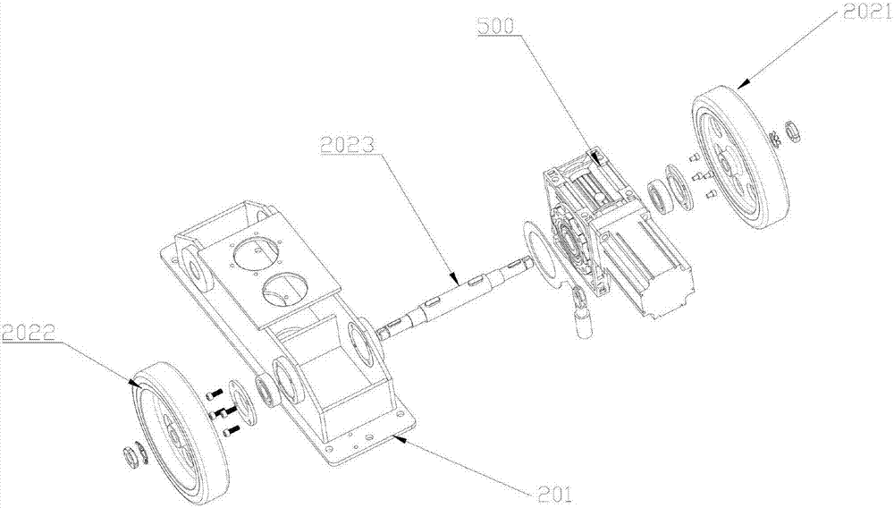 Suspended rail cart driving system