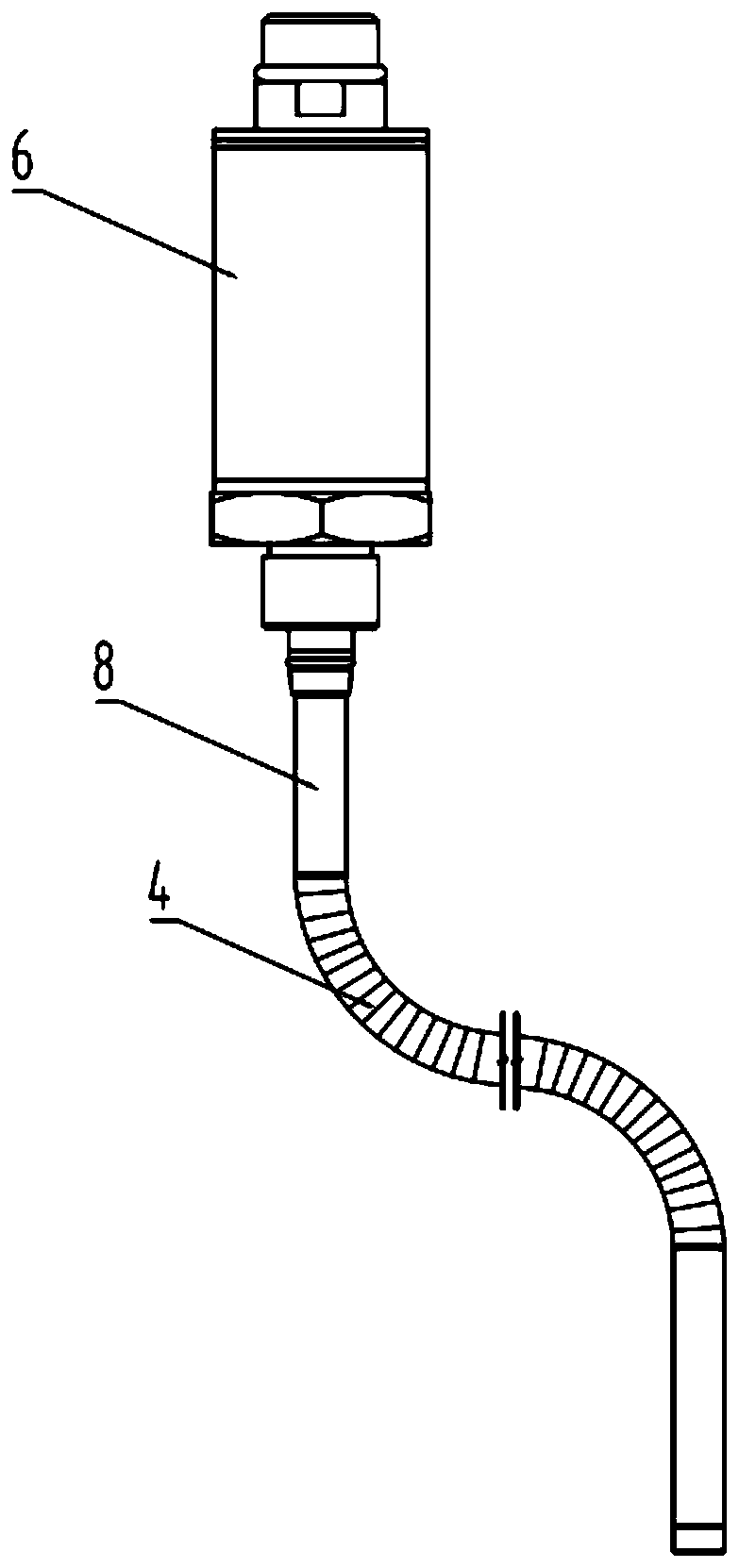 Preparation process of explosion proof type magnetostrictive liquid level meter