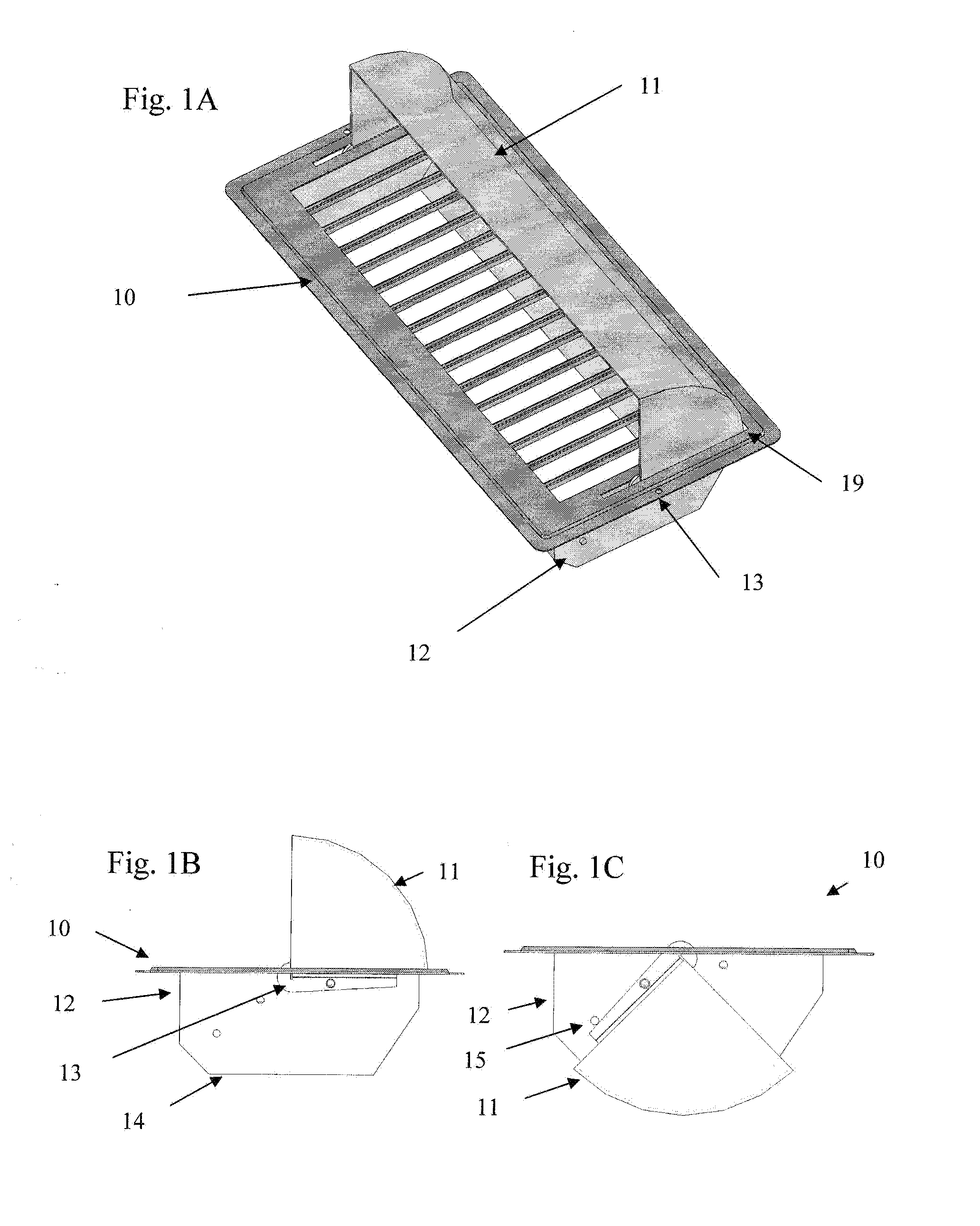 Floor Register With Rotatable Air Deflector