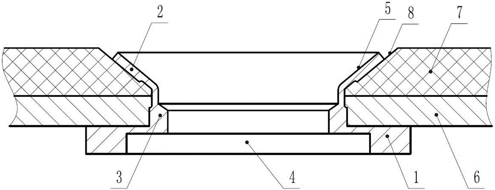 Clamping fixing conical washer for multi-angle dispersion of electronic equipment panel load
