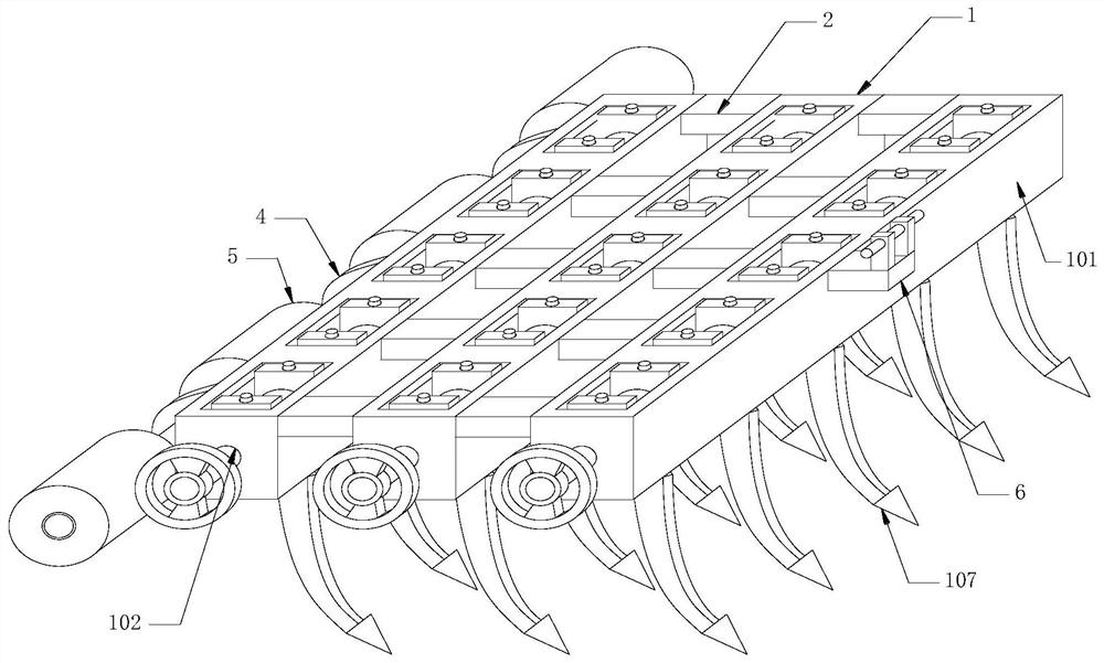 Soil loosening depth adjusting device of subsoiler for agricultural machinery