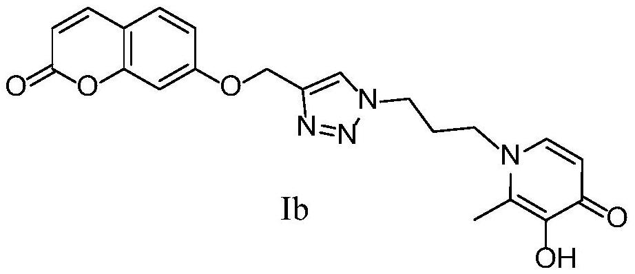 Coumarin/pyridone hybrid derivative and its preparation method and application