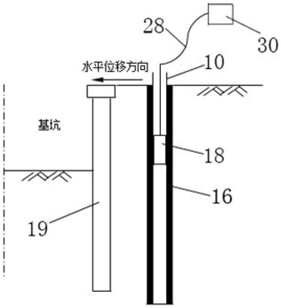 Method for improving horizontal displacement test precision of deep soil body