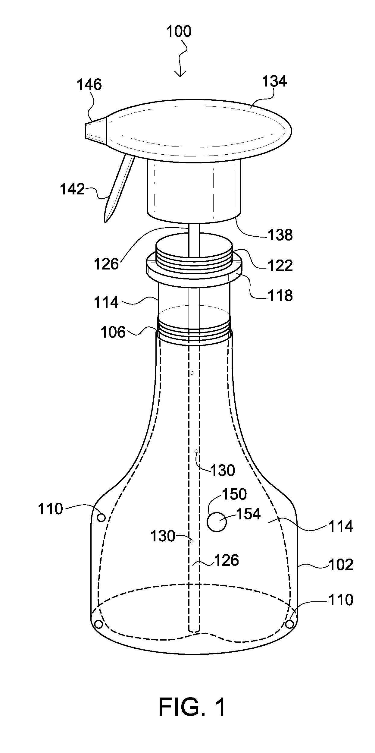 Spray bottle assembly