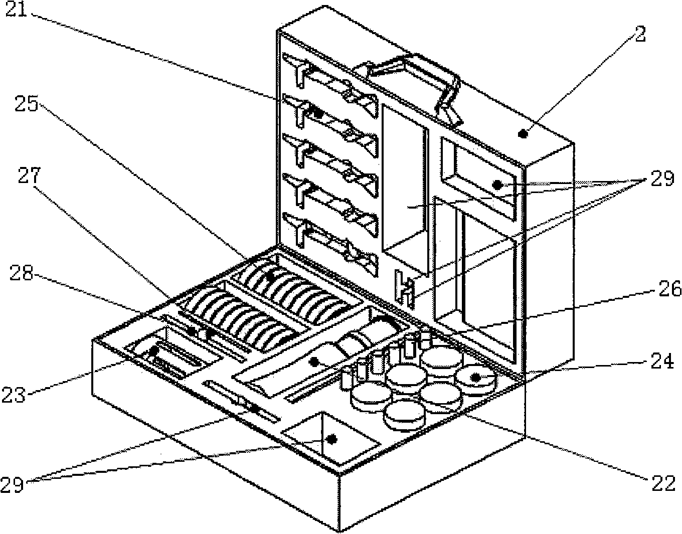 Multifunction air microbe sampling box