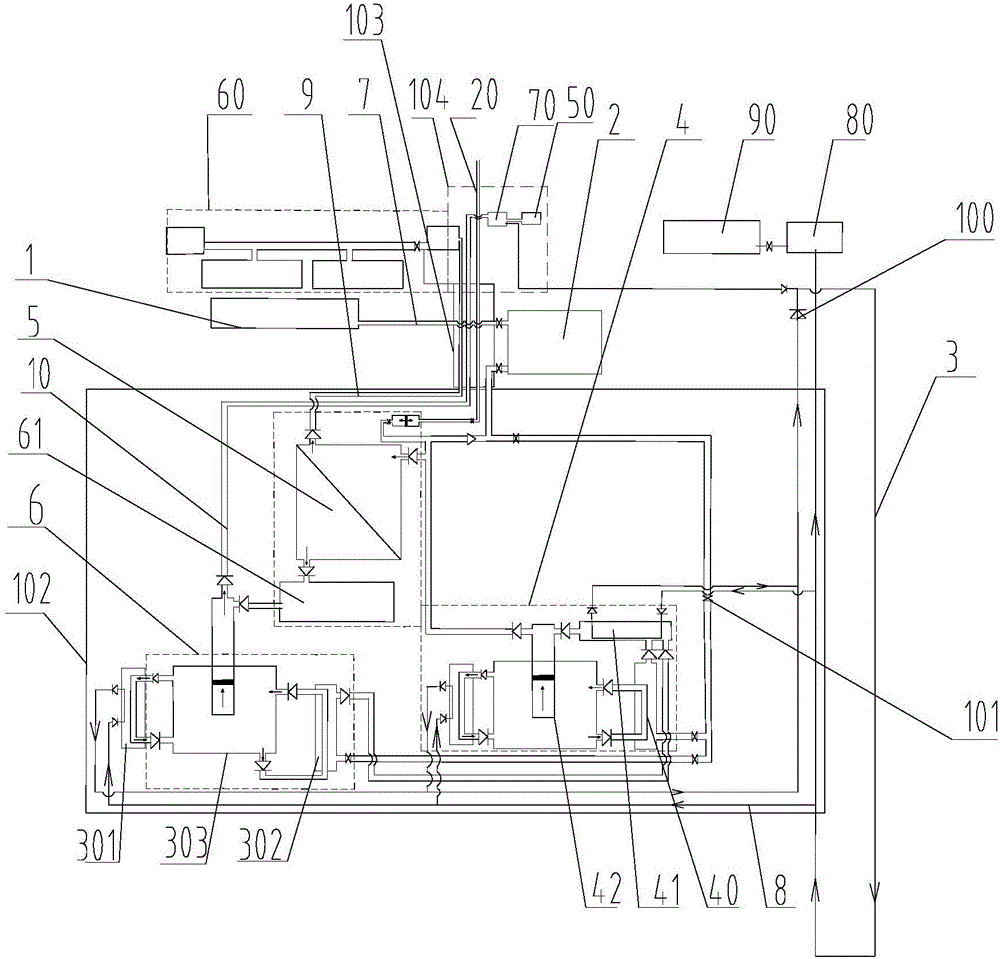 System for seawater desalination through geothermal resources and treatment technology thereof