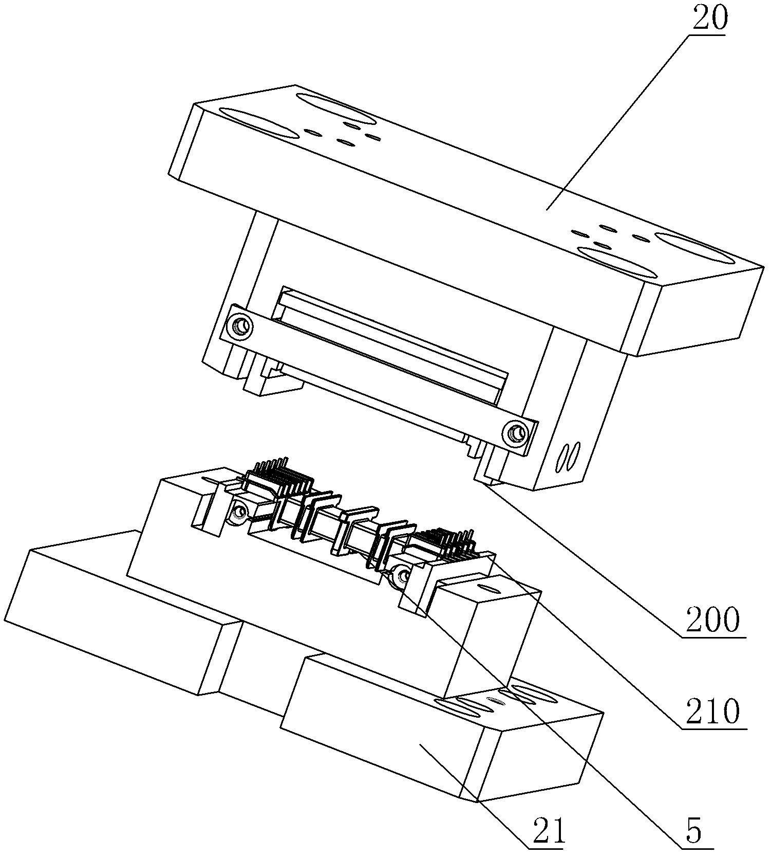 Product pin cutting machine special for pin inserting machine