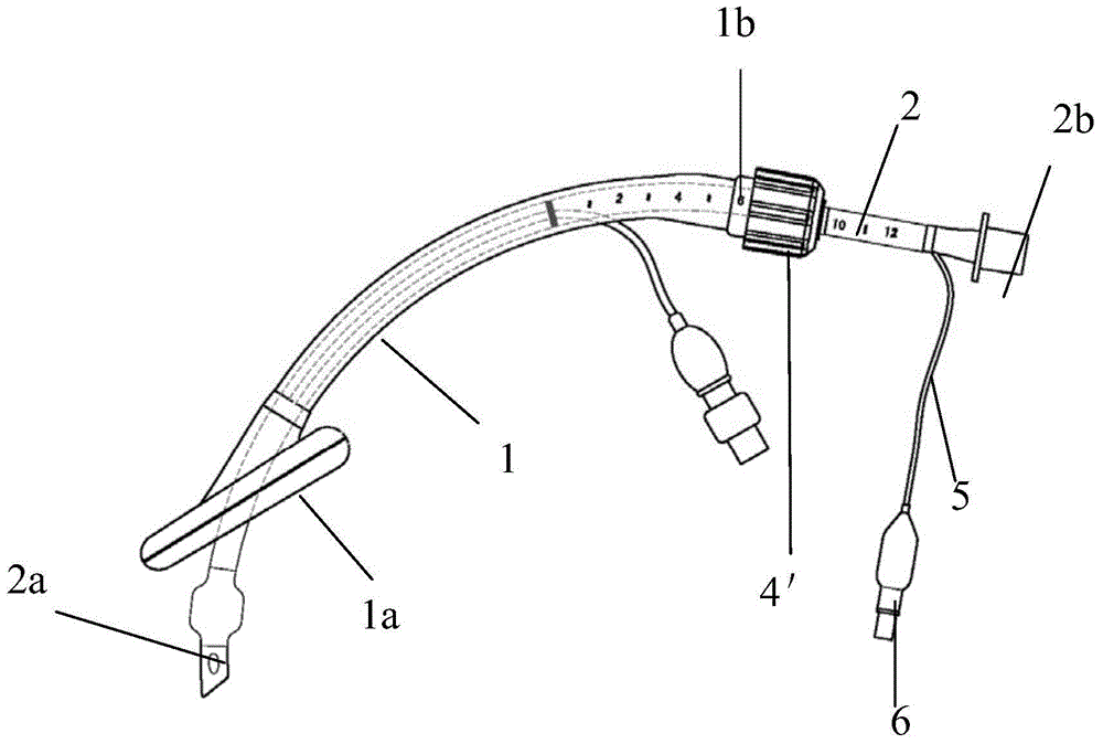 Switchable built-in tracheal catheter and laryngeal mask combined breathing device