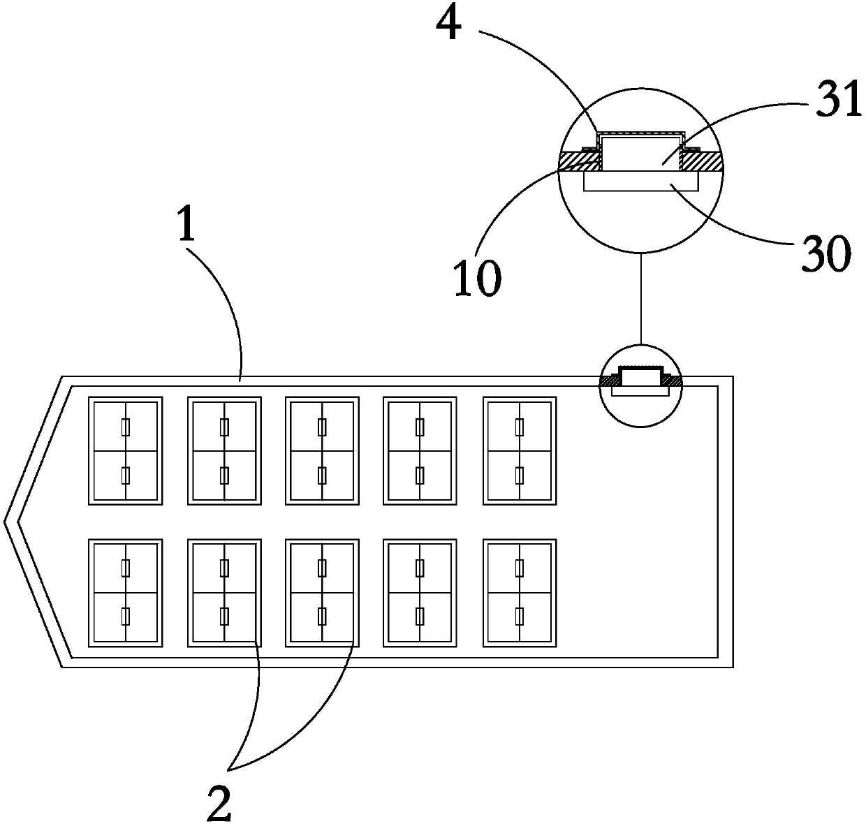 Vehicle-mounted power supply with pluggable structured relay