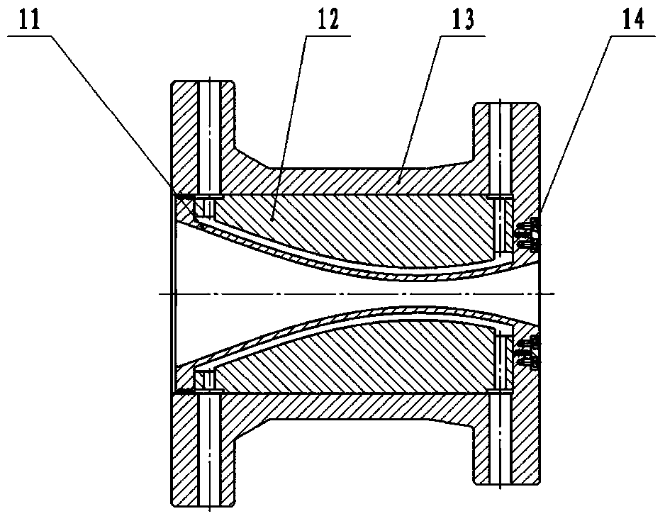 Variable Mach number nozzle for hypersonic low-density wind tunnel