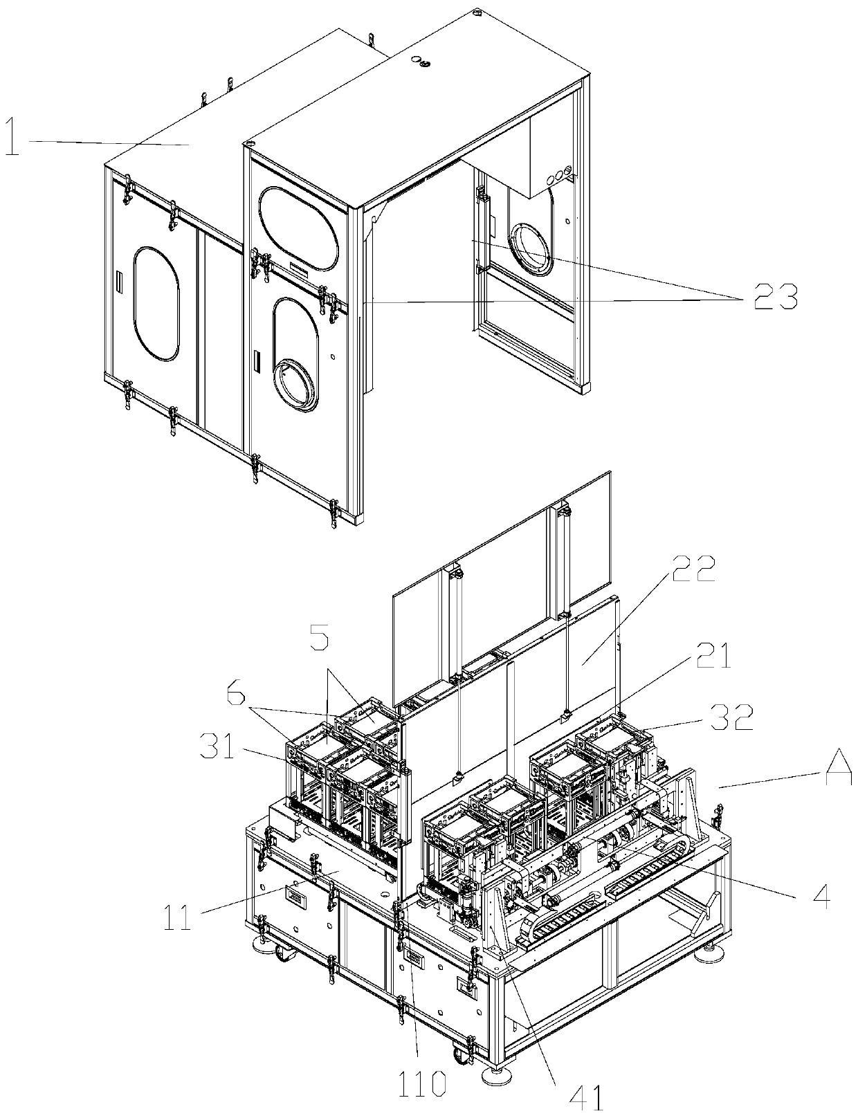 Feeding device of soft package battery liquid injection machine and soft package battery liquid injection machine