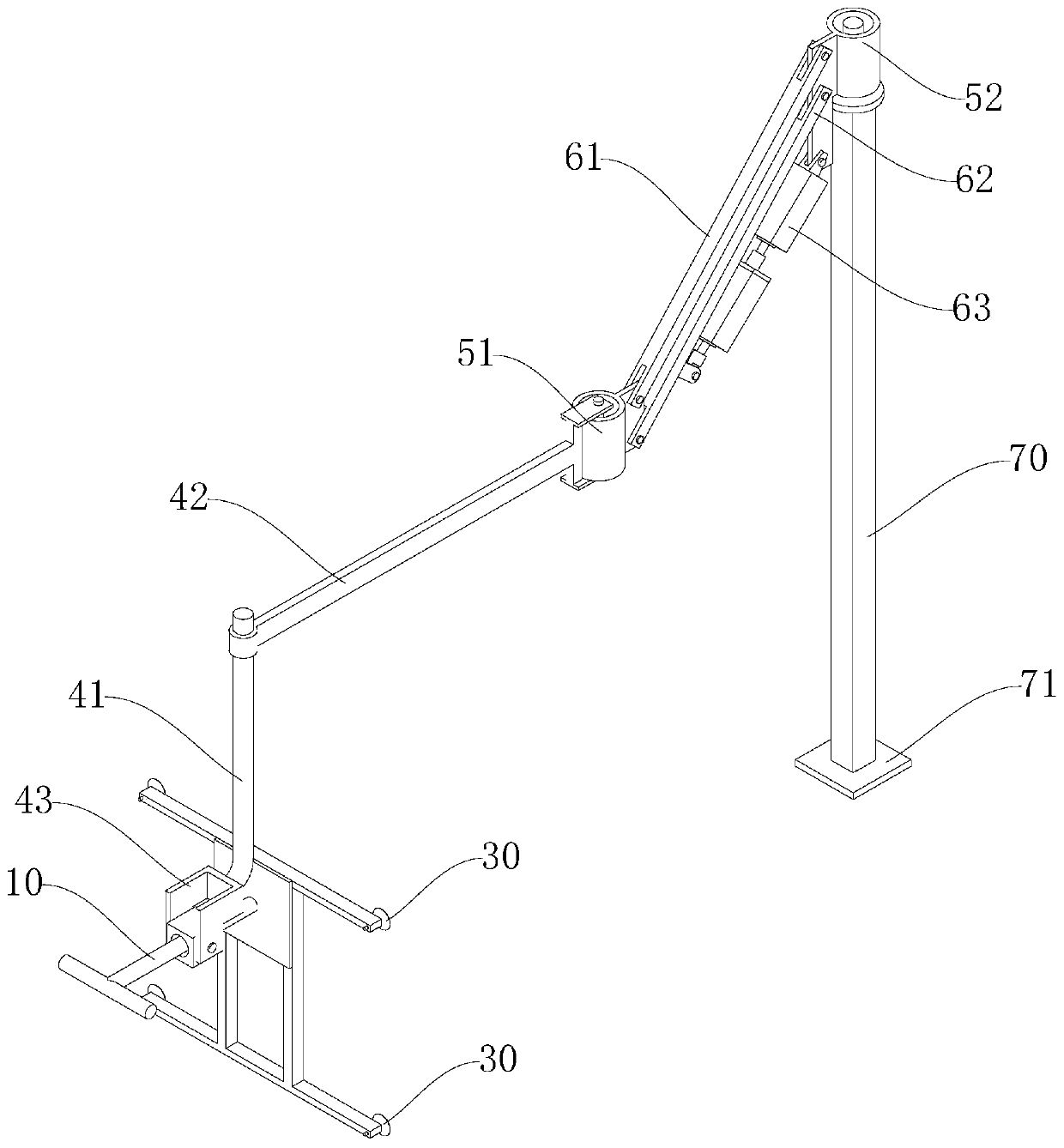 Glass substrate taking and placing device