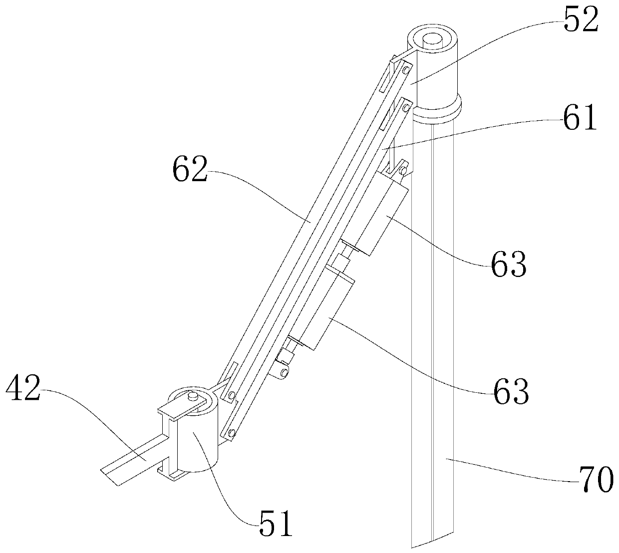 Glass substrate taking and placing device