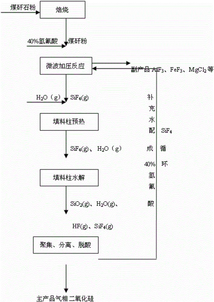 Method and apparatus for preparing fumed silica from coal gangue