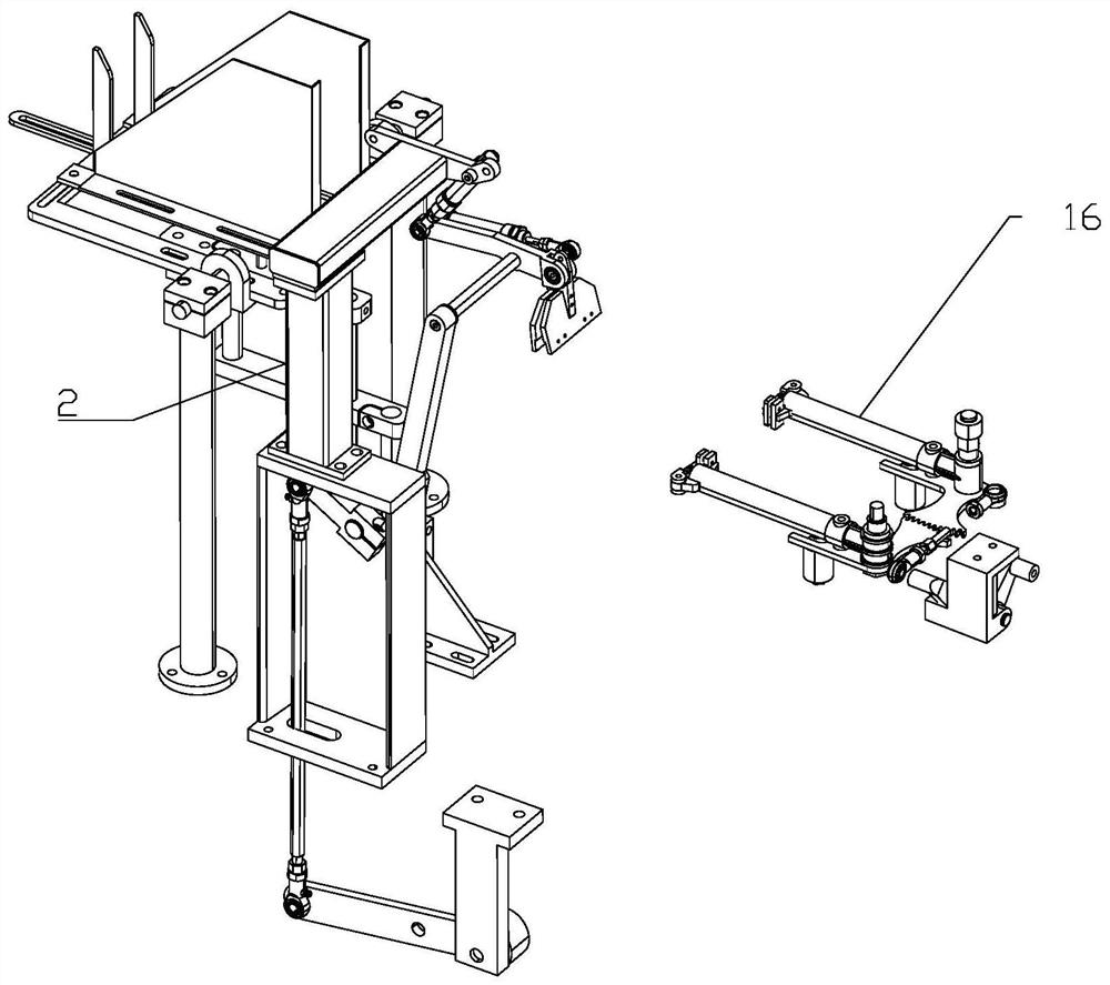 Bag feeding device of food packaging bags and working method of bag feeding device