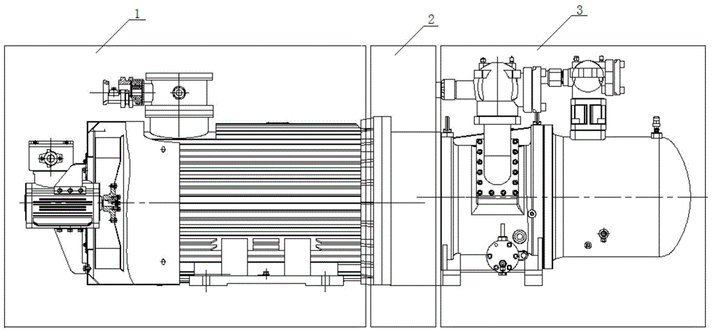 Mining closed-type screw refrigerating compressor