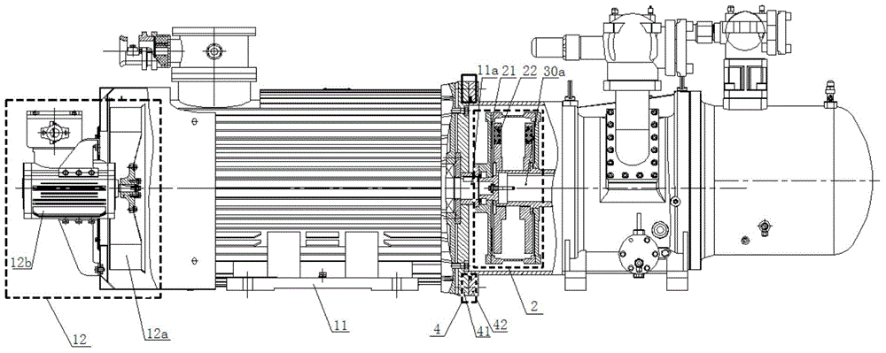 Mining closed-type screw refrigerating compressor