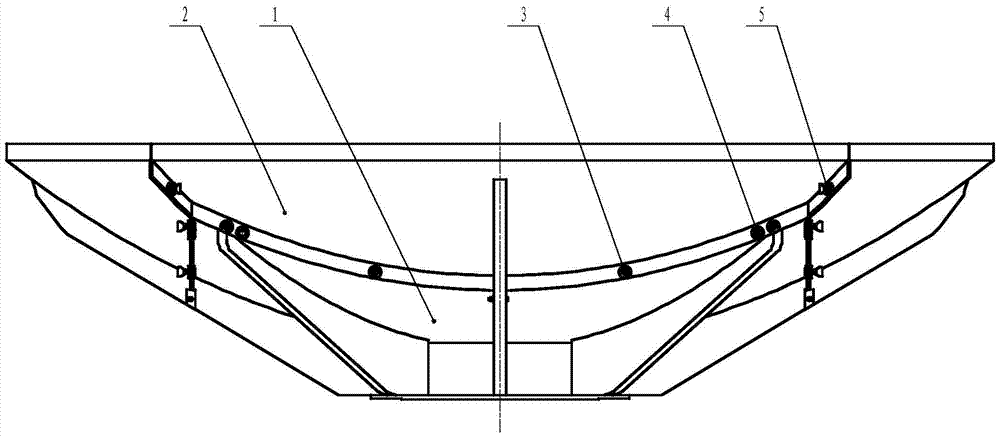 A split-type high-precision all-composite material antenna reflector