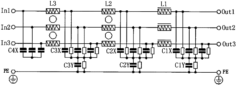 High-power EMI (Electromagnetic Interference) filter