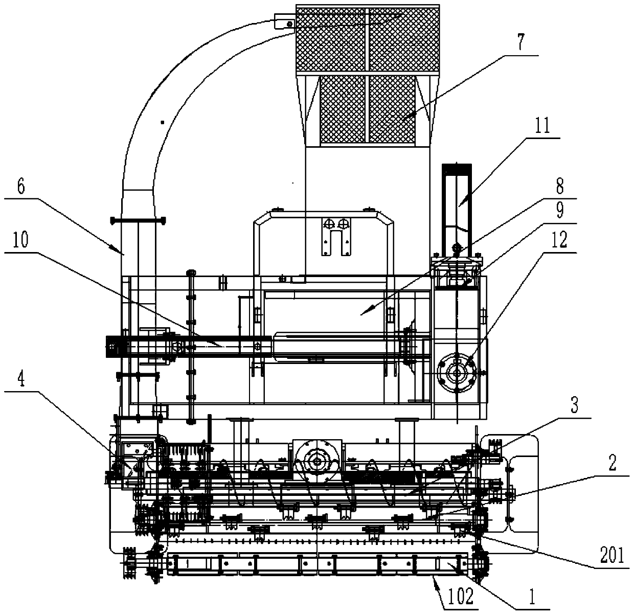 Straw picking and bundling machine