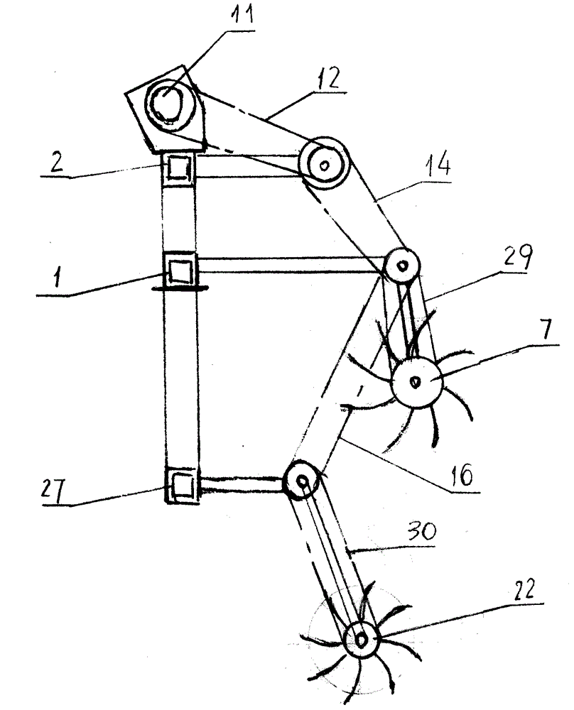 Ridge and ridge side comprehensive soil-loosing and weeding operation machine