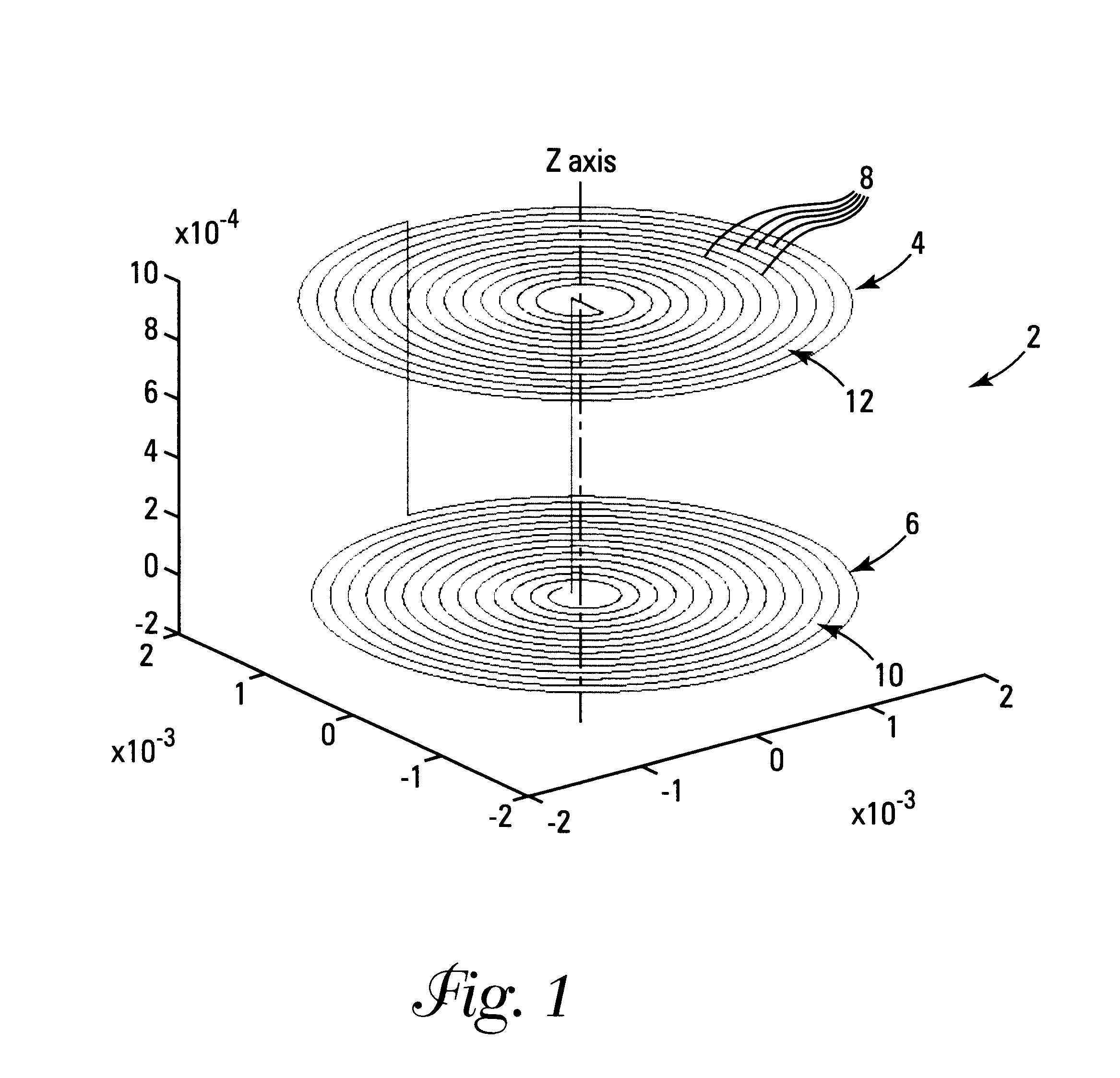 Microcoil device with a forward field-of-view for large gain magnetic resonance imaging