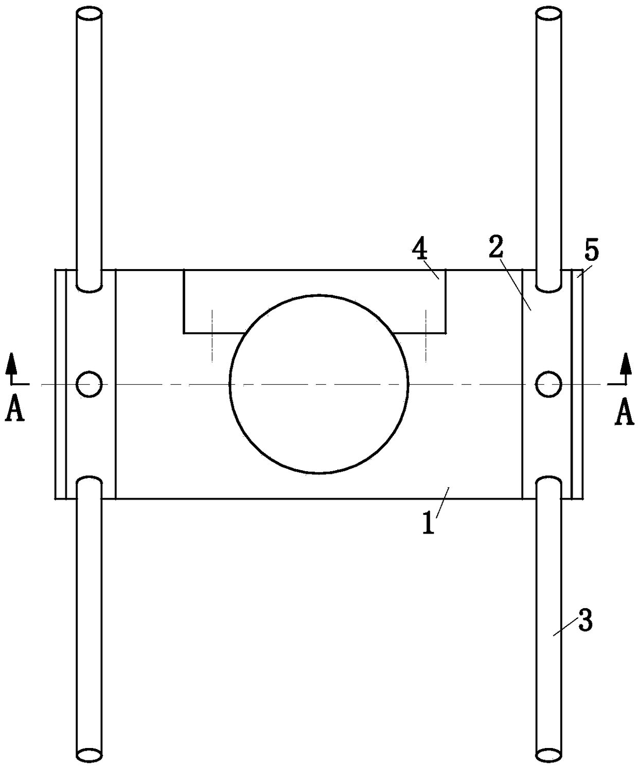 An agricultural plant protection water pipe support