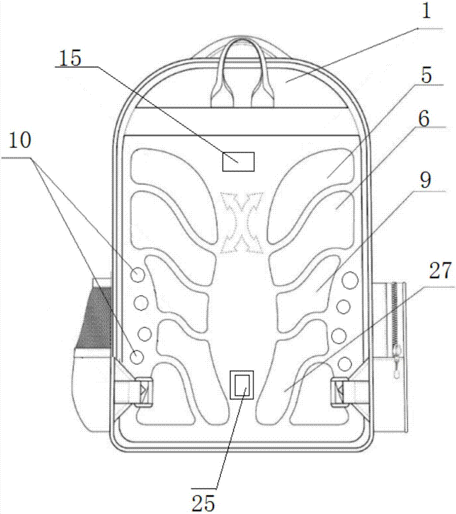 Intelligent traceable spine-protection backpack capable of pre-warning