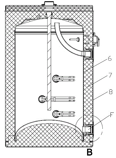 Anti-rust pipe seat structure and water heater adopting structure