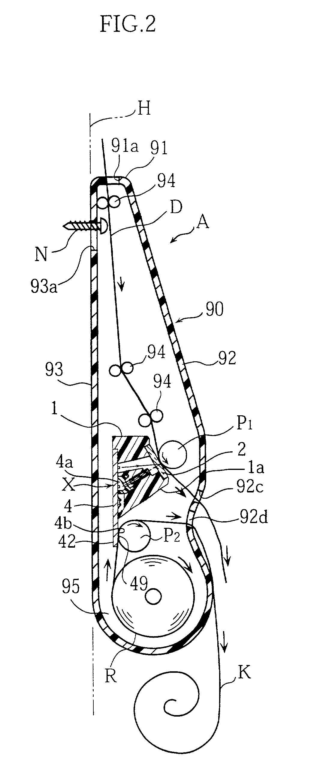 Wall-mounting image processing apparatus