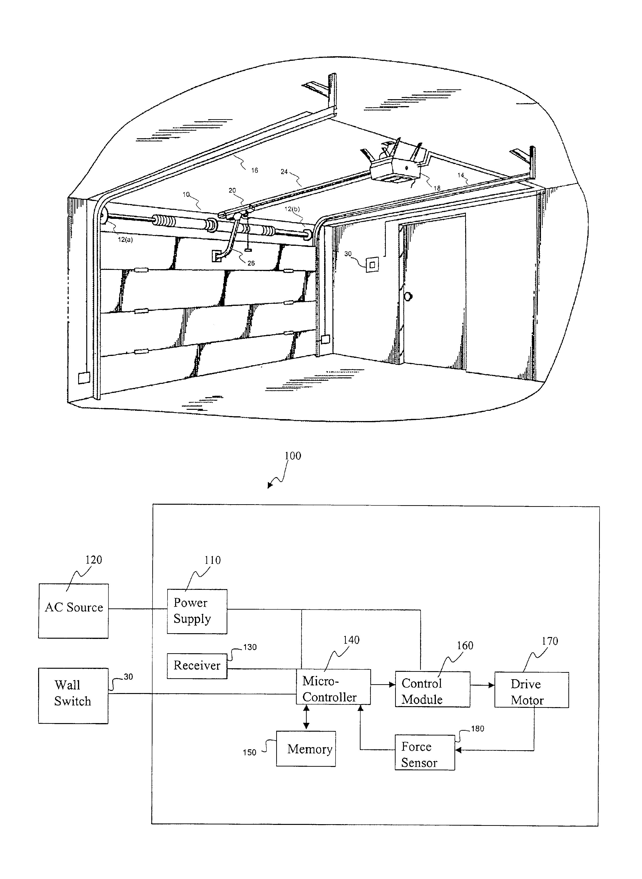 Garage door control system and method of operation