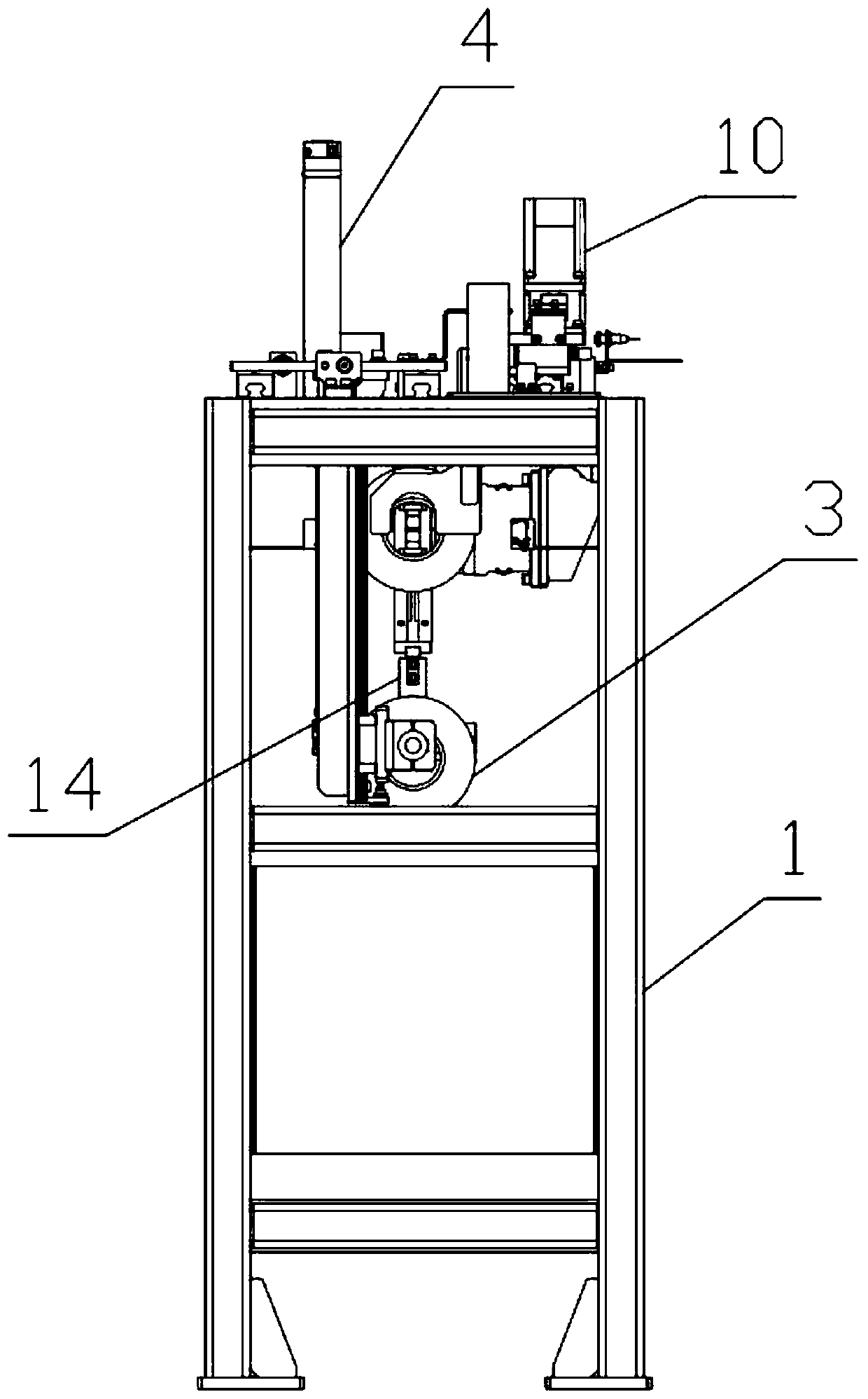 Automatic rotating polyurethane filament taking and releasing device and method