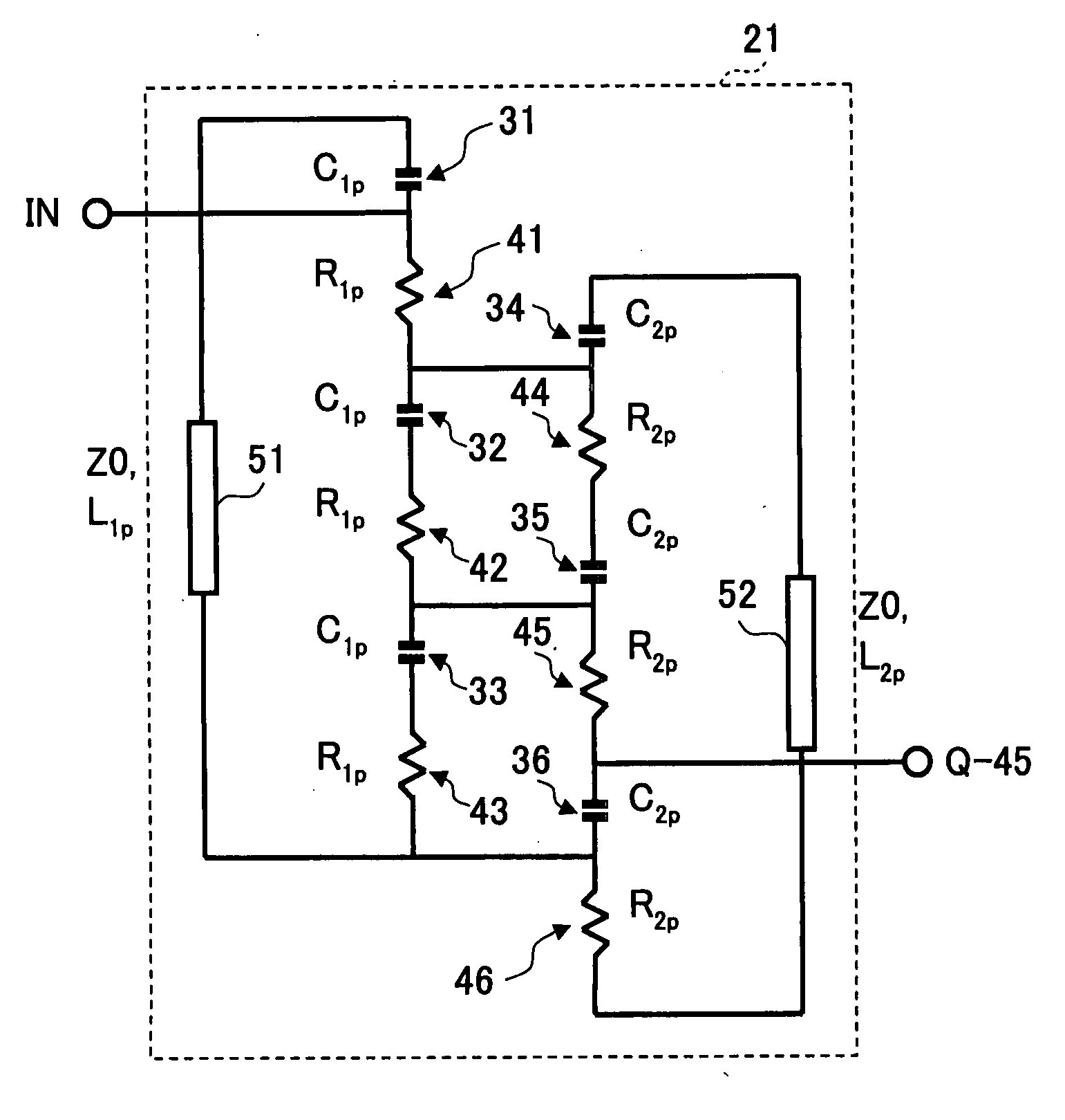 Phase shifter circuit with proper broadband performance