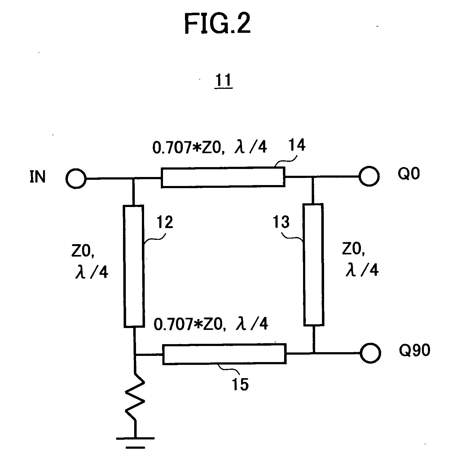 Phase shifter circuit with proper broadband performance