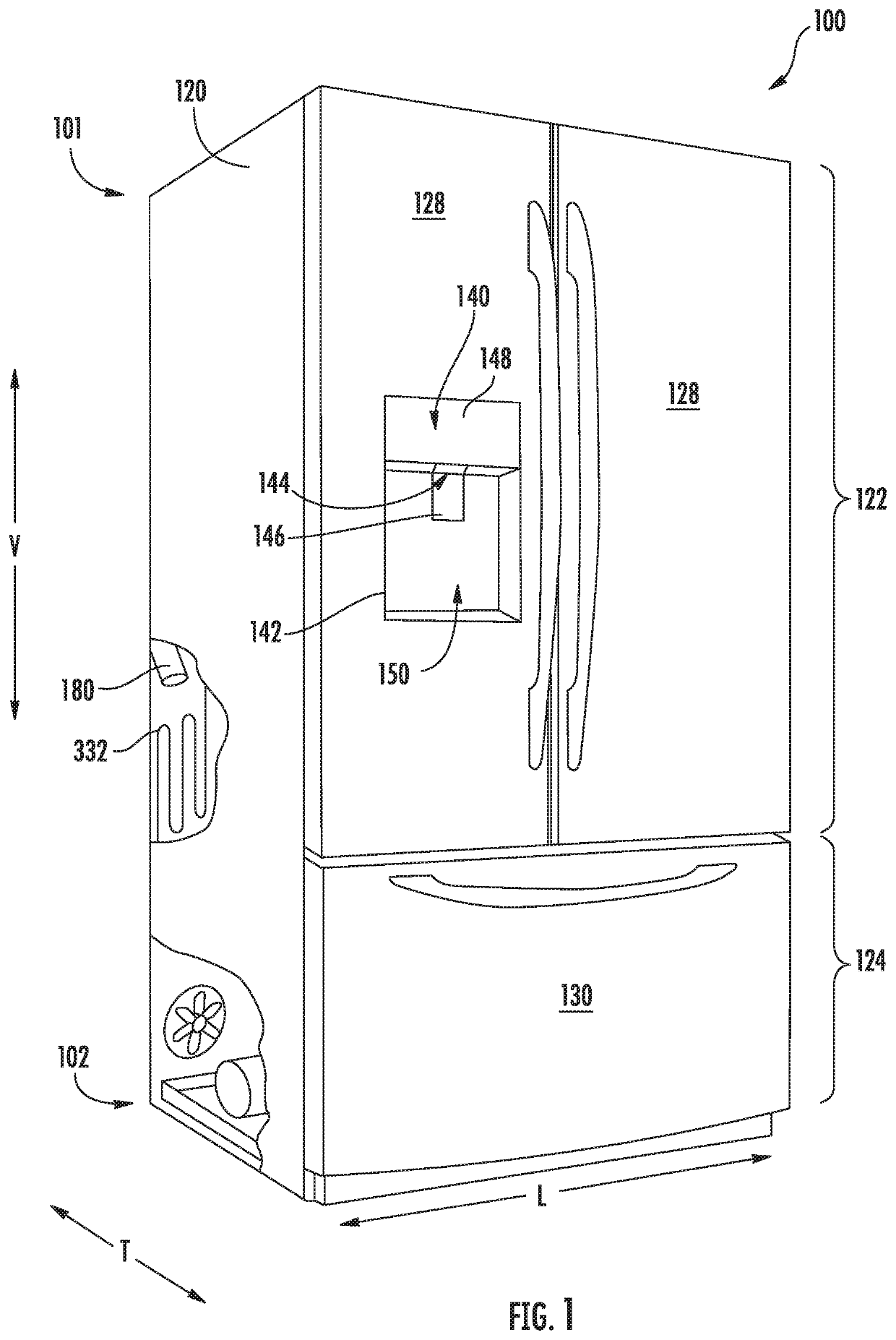 Ice making system for creating clear ice and associated method